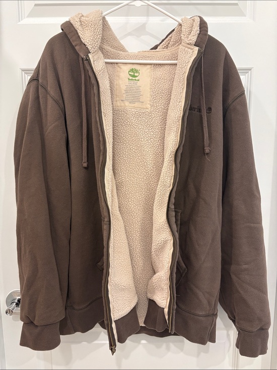 Timberland Other - Timberland Tan Sherpa-Lined Zip Hoodie
